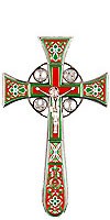 Крест напрестольный №4-1 (красно-зелёный)