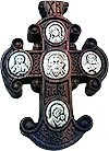 Крест православный нательный деревянный с иконами №09-1
