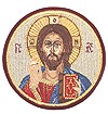 Вышитая икона -Спас-Вседержитель