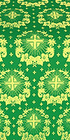 Парча "Рождественская звезда" (зелёная/золото)