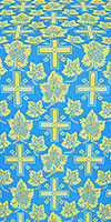 Шелк "Ажурный крест" (синий/золото)