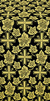 Шелк "Ажурный крест" (чёрный/золото)