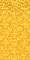 Парча "Ажурный крест" (жёлтая/золото)