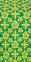 Шелк "Ажурный крест" (зелёный/золото)