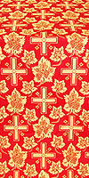 Шелк "Ажурный крест" (красный/золото)