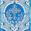 Шелк "Караганда" (синий/серебро)