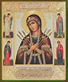 Икона: образ Пресвятой Богородицы "Умягчение злых сердец" с предстоящими