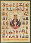 Икона: образ Б.М. "Неупиваемая Чаша" с Богородицами