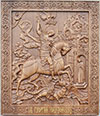 Икона резная Св. Вмч. и Победоносец Георгий - P26 (38x48 см)