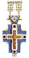 Крест наперсный протоиерейский № 47 (синяя эмаль)