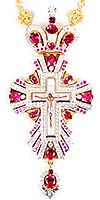 Крест наперсный ювелирный серебряный - 2