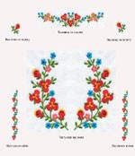 Венгерская вышитая цветами детская сорочка