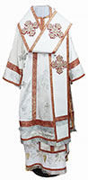 Архиерейское облачение из парчи ПГ3 (белое/золото с красным)