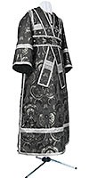 Иподиаконское облачение из парчи ПГ2 (чёрный/серебро)