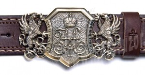 Пояс мужской - Царский вензель (ГосударяИмператора Николая II) с грифонами