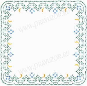 Вышитая пасхальная салфетка -9315