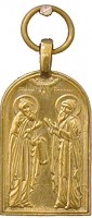 Православный нательный образок: Препп. Сергий и Герман Валаамские чудотворцы