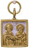 Православный нательный образок: Препп. Кирилл и Мефодий