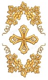Вышитая закладка "Греческая лоза"