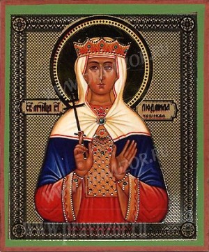 Икона: Святая мученица княгиня Людмила Чешская