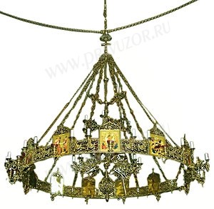 Одноярусное церковное паникадило (хорос) - Z1 (12 свечей)