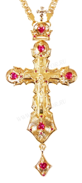 Крест иерейский "Наградной" с позолотой