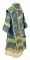 Облачение архиерейское - парча П "Феофания" (синее-золото) вид сзади, обиходная отделка