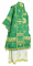 Облачение архиерейское - парча П "Белозерск" (зелёное-золото), обиходная отделка, вид сзади