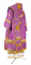 Облачение архиерейское - парча П "Коринф" (фиолетовое-золото), обиходная отделка, вид сзади