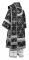 Облачение архиерейское - парча П "Ефросиния" (чёрное-серебро), соборная отделка, вид сзади