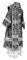 Облачение архиерейское - парча П "Алания" (чёрное-серебро) вид сзади, обиходная отделка