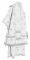 Облачение архиерейское - парча П "Белозерск" (белое-серебро), обиходная отделка, вид сзади