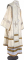 Облачение архиерейское - парча П "Иерусалимский крест" (белое-золото) вид сзади, обиходная отделка