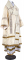Облачение архиерейское - парча П "Иерусалимский крест" (белое-золото), обиходная отделка