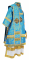 Облачение архиерейское - парча ПГ2 "Малая Лигурия" (синее-золото), обиходная отделка, вид сзади