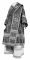 Облачение архиерейское - парча ПГ2 "Малая Лигурия" (чёрное-серебро), обиходная отделка