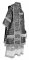 Облачение архиерейское - парча ПГ2 "Малая Лигурия" (чёрное-серебро), обиходная отделка, вид сзади