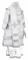 Облачение архиерейское - парча ПГ4 "Елеонский букет" (белое-серебро) вид сзади, соборная отделка