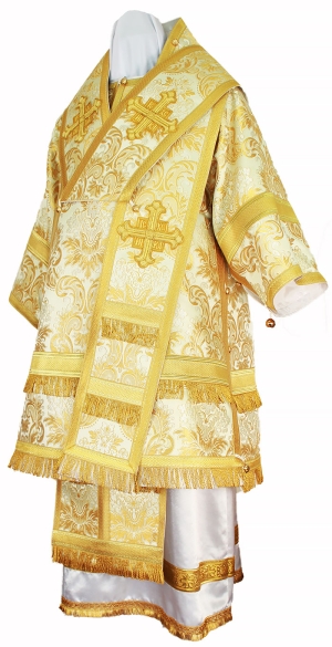 Архиерейское облачение из парчи ПГ6 (белый/золото)