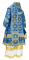Облачение архиерейское - шёлк Ш3 "Кустодия" (синее-золото), обиходная отделка, вид сзади
