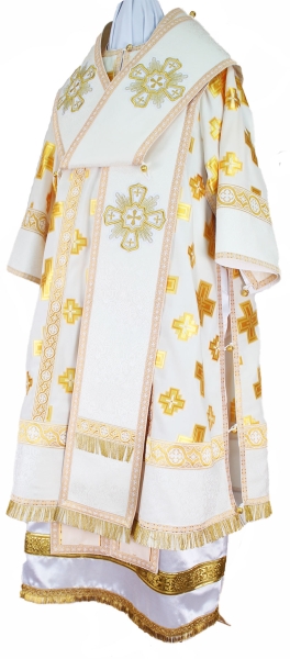 Архиерейское облачение из шёлка Ш4 (белый/золото)