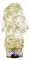 Облачение архиерейское - полушёлк китайский (белое-золото) вид сзади, обиходная отделка