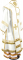 Облачение архиерейское - немецкий натуральный бархат (белое-золото) вид сзади, обиходная отделка