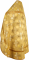 Русское архиерейское облачение - парча П "Подольск" (жёлтое-золото) вид сзади, обиходная отделка