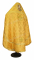 Русское архиерейское облачение - парча П "Новая корона" (жёлтое-золото) вид сзади, обиходная отделка