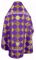 Русское архиерейское облачение - парча П "Коломна" (фиолетовое-золото) вид сзади, обиходная отделка