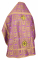 Русское архиерейское облачение - парча П "Растительный крест" (фиолетовое-золото) (вид сзади), обиходная отделка