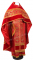 Русское архиерейское облачение - парча П "Царский крест" (красное-золото) с бархатными вставками, обиходная отделка