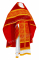 Русское архиерейское облачение - парча П "Альфа и Омега" (красное-золото) с бархатными вставками,, обиходная отделка