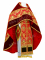 Русское архиерейское облачение - парча П "Новая корона" (красное-золото) с бархатными вставками, обиходная отделка